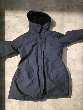 Columbia Omni Heat Navy Blue Hooded Parka Jacket